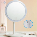 Custom Logo Round Glass Cosmetic Mirror Make -up Dekorative LED Smart Make -up Spiegel mit Licht